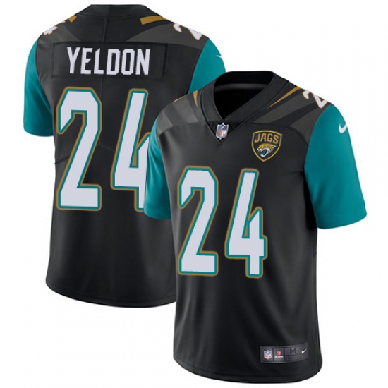 Youth Nike Jacksonville Jaguars #24 T.J. Yeldon Black Alternate Vapor Untouchable Limited Player NFL Jersey - Ujersey