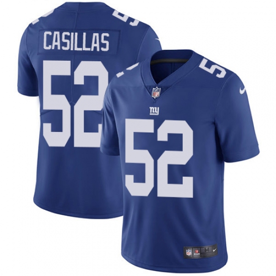 Youth Nike New York Giants #52 Jonathan Casillas Royal Blue Team Color Vapor Untouchable Limited Player NFL Jersey - Ujersey