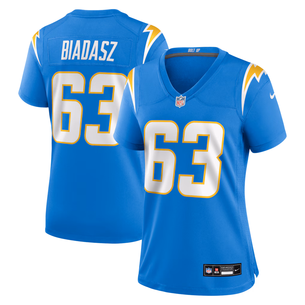 Women's Los Angeles Chargers Tyler Biadasz Nike Powder Blue Team Game Jersey
