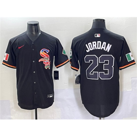 Men's Chicago White Sox #23 Michael Jordan Black Mexico Limited Stitched Baseball Jersey - Ujersey