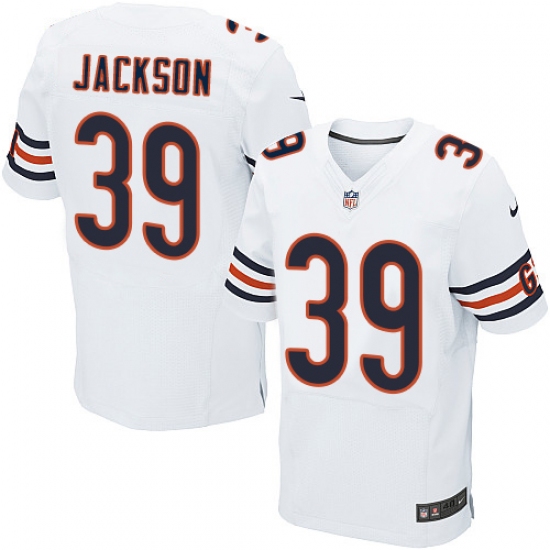 Men's Nike Chicago Bears #39 Eddie Jackson Elite White NFL Jersey - Ujersey