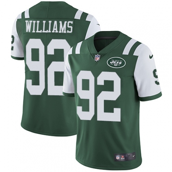 Youth Nike New York Jets #92 Leonard Williams Green Team Color Vapor Untouchable Limited Player NFL Jersey - Ujersey