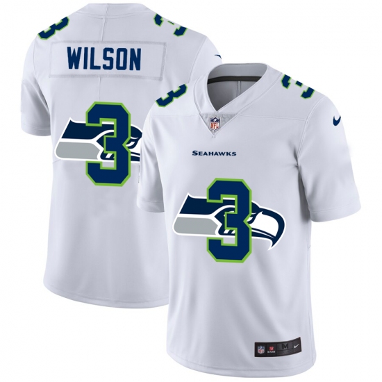 Men's Seattle Seahawks #3 Russell Wilson White Nike White Shadow Edition Limited Jersey - Ujersey
