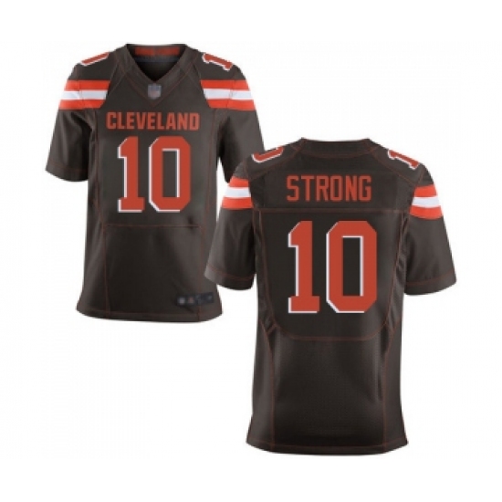 Men's Cleveland Browns #10 Jaelen Strong Elite Brown Team Color Football Jersey - Ujersey