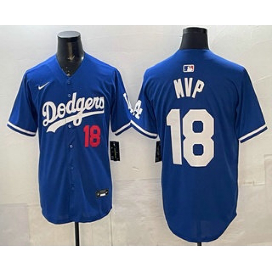 Men's Los Angeles Dodgers #18 Yoshinobu Yamamoto MVP Blue Limited Stitched Jersey - Ujersey