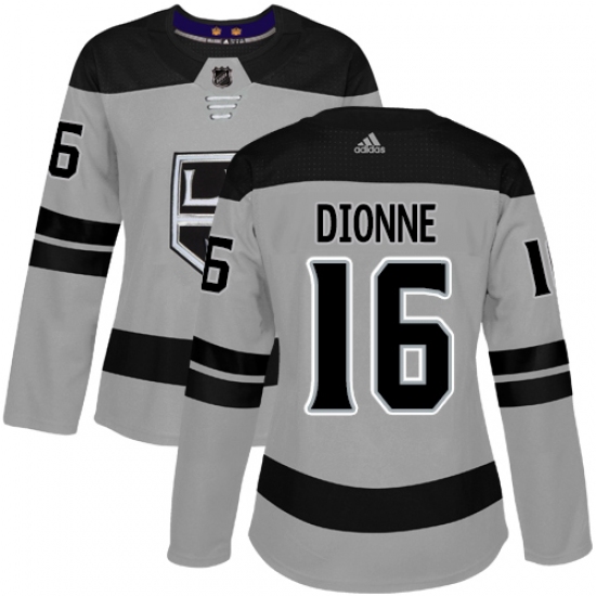 Women's Adidas Los Angeles Kings #16 Marcel Dionne Authentic Gray Alternate NHL Jersey - Ujersey