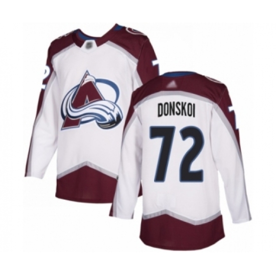 Youth Colorado Avalanche #72 Joonas Donskoi Authentic White Away Hockey Jersey - Ujersey