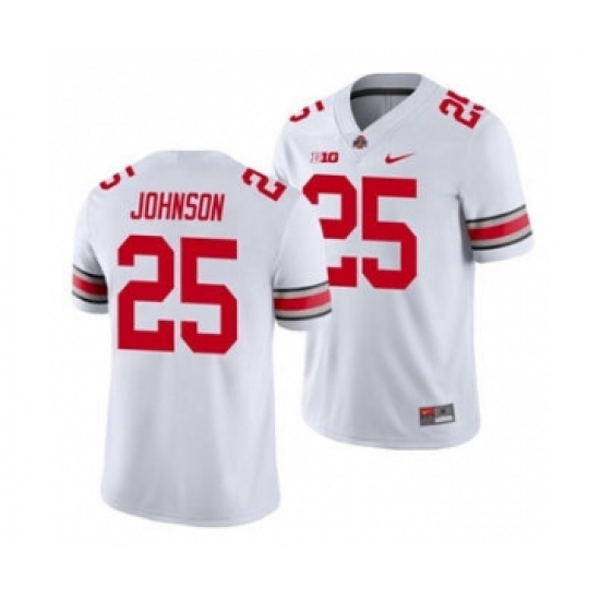 Men's Ohio State Buckeyes Xavier Johnson White Game College Football Jersey - Ujersey