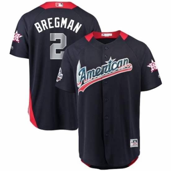 Men's Majestic Houston Astros #2 Alex Bregman Game Navy Blue American League 2018 MLB All-Star MLB Jersey - ujerseystore