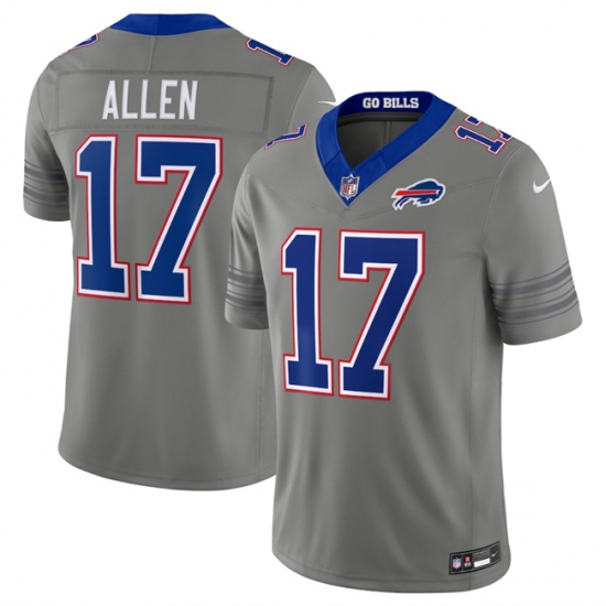 Men's Buffalo Bills #17 Josh Allen Gray F.U.S.E. 2026 Nickel City Vapor Football Stitched Jersey - Ujersey