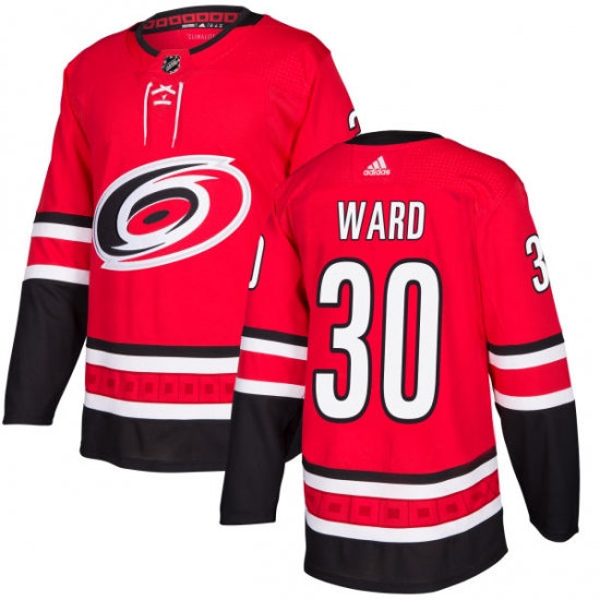Men's Adidas Carolina Hurricanes #30 Cam Ward Premier Red Home NHL Jersey - Ujersey