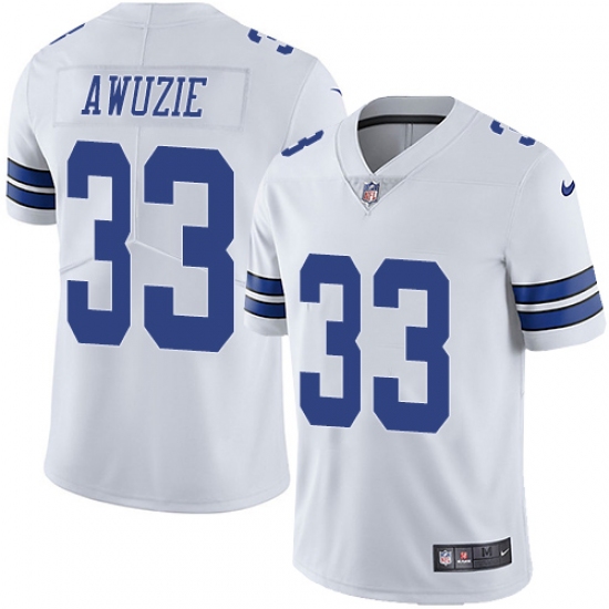 Men's Nike Dallas Cowboys #33 Chidobe Awuzie White Vapor Untouchable Limited Player NFL Jersey - Ujersey