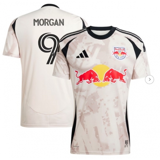 Men's New York Red Bulls Lewis Morgan adidas Tan 2025 Stone Kit Replica Player Jersey - Ujersey