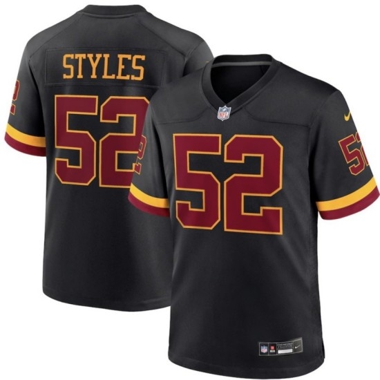 Men's Washington Commanders #52 Sonny Styles Black 2026 F.U.S.E. Hail Raiser Alternate Vapor Limited Stitched Football Jersey - Ujersey