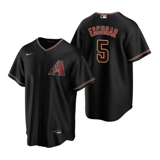 Men's Nike Arizona Diamondbacks #5 Eduardo Escobar Black Alternate Stitched Baseball Jersey - Ujersey