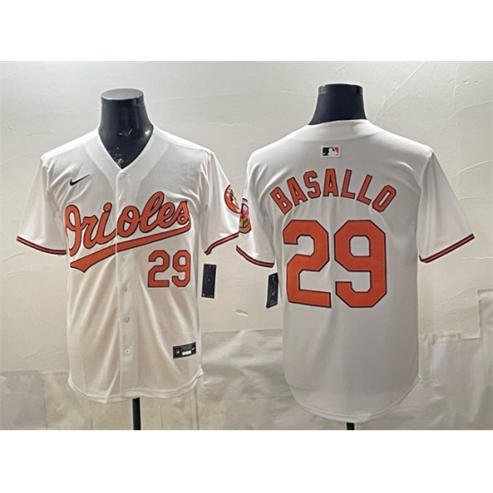 Men's Baltimore Orioles #29 Samuel Basallo White 2025 Limited Stitched Baseball Jersey - Ujersey