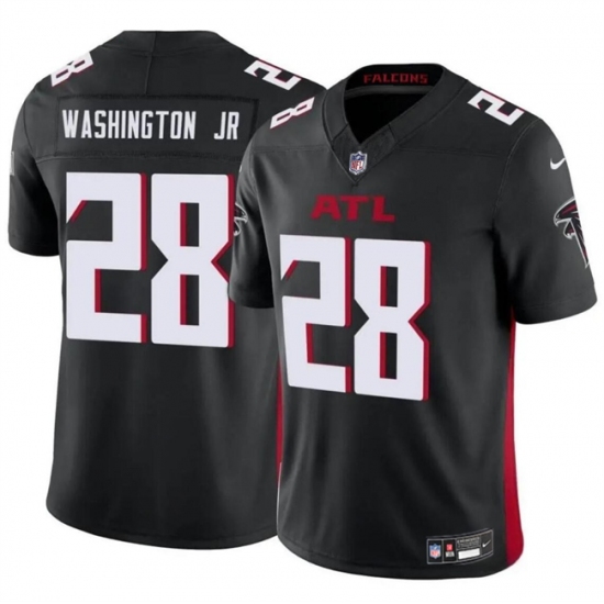 Men's Atlanta Falcons #28 Carlos Washington Jr Black 2024 F.U.S.E Vapor Untouchable Limited Football Stitched Jersey - Ujersey