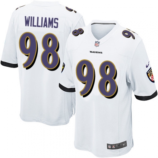 Men's Nike Baltimore Ravens #98 Brandon Williams Game White NFL Jersey - Ujersey