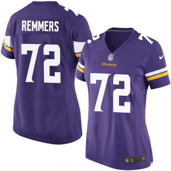 Women's Nike Minnesota Vikings #72 Mike Remmers Game Purple Team Color NFL Jersey - Ujersey