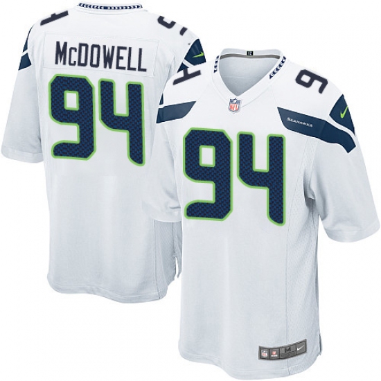 Men's Nike Seattle Seahawks #94 Malik McDowell Game White NFL Jersey - Ujersey