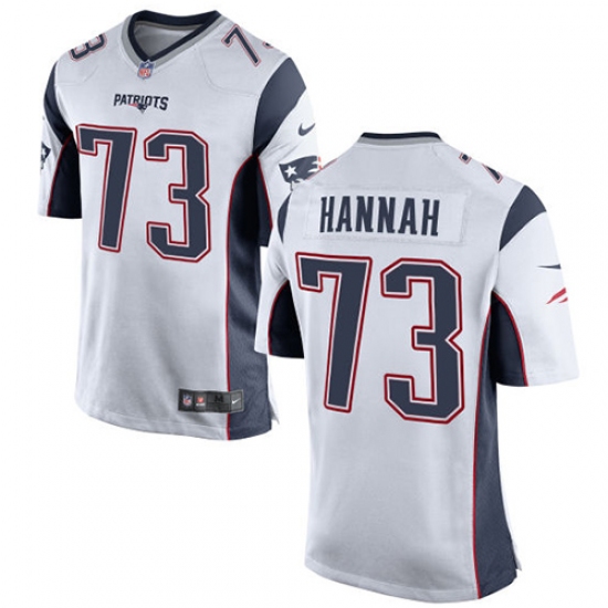 Men's Nike New England Patriots #73 John Hannah Game White NFL Jersey - Ujersey