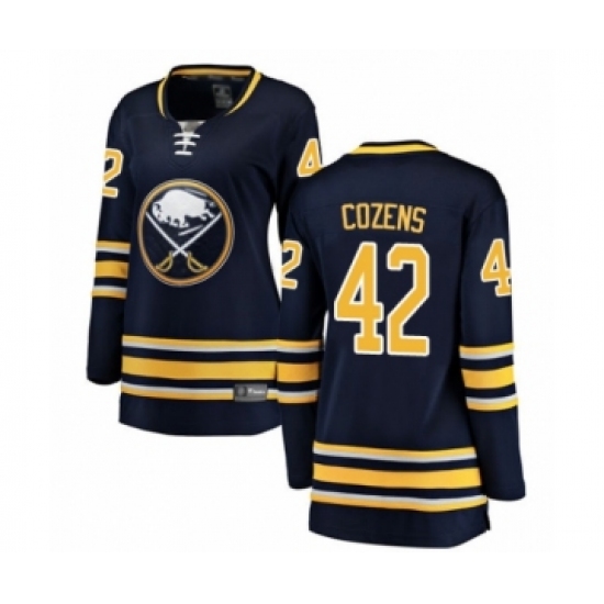 Women's Buffalo Sabres #42 Dylan Cozens Fanatics Branded Navy Blue Home Breakaway Hockey Jersey - Ujersey