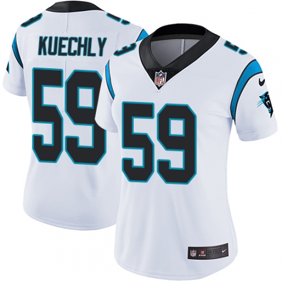 Women's Nike Carolina Panthers #59 Luke Kuechly White Vapor Untouchable Limited Player NFL Jersey - Ujersey