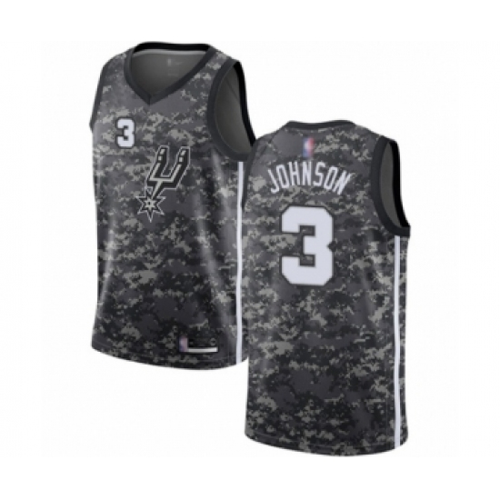 Men's San Antonio Spurs #3 Keldon Johnson Authentic Camo Basketball Jersey - City Edition - Ujersey