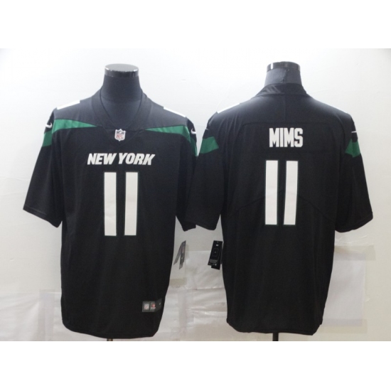 Men's New York Jets #11 Denzel Mims Black Nike Leopard Jersey - Ujersey