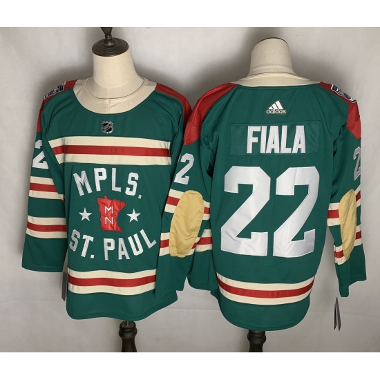 Men's Minnesota Wild Matt #22 Kevin Fiala Green 2022 Winter Classic Authentic Player Jersey - Ujersey