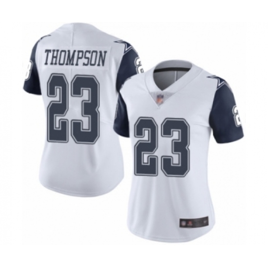 Women's Dallas Cowboys #23 Darian Thompson Limited White Rush Vapor Untouchable Football Jersey - Ujersey
