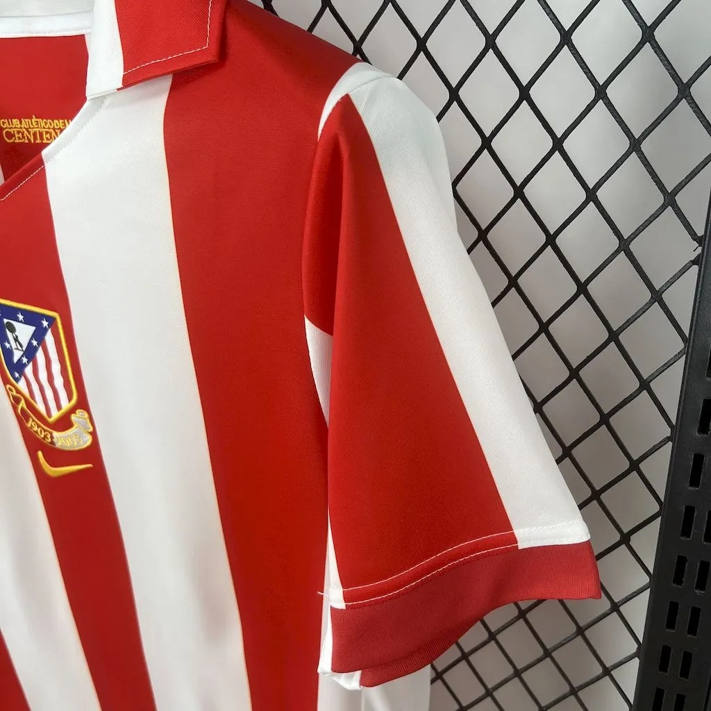Atletico Madrid Retro Soccer Jersey Home Shirt 2003-04 - Ujersey NHL
