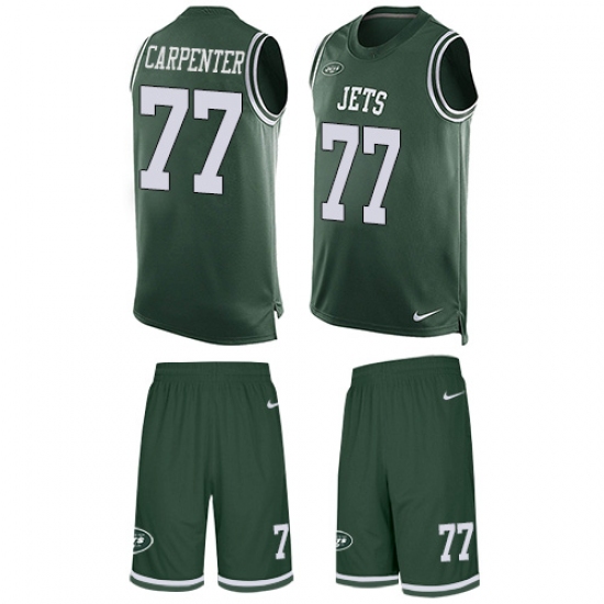 Men's Nike New York Jets #77 James Carpenter Limited Green Tank Top Suit NFL Jersey - Ujersey