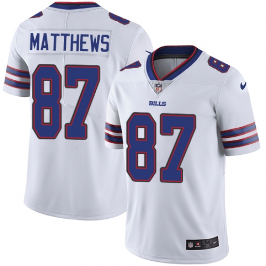 Youth Nike Buffalo Bills #87 Jordan Matthews White Vapor Untouchable Limited Player NFL Jersey - Ujersey