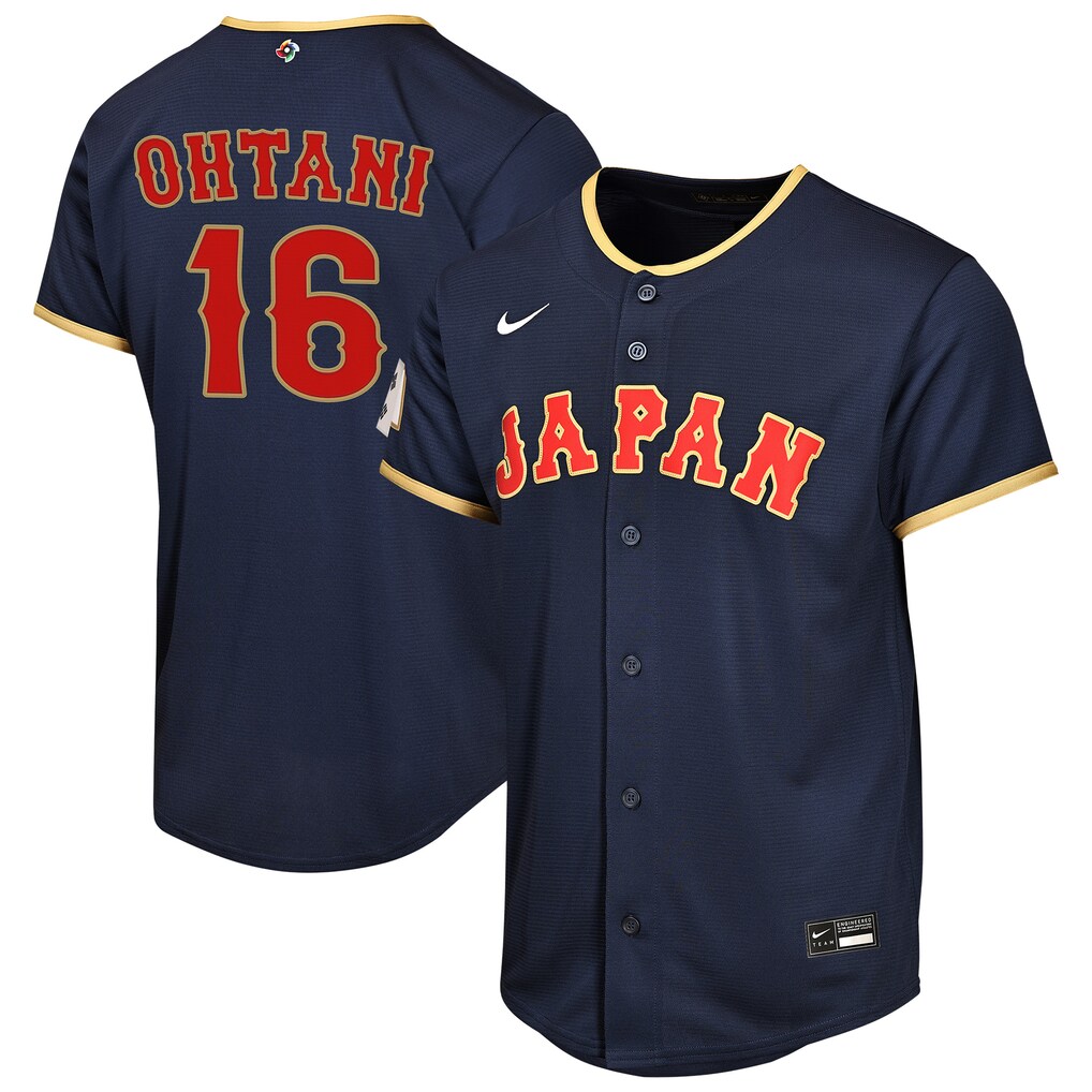 Youth Japan Baseball Shohei Ohtani Nike Navy 2026 World Baseball Classic Road Replica Jersey - Ujersey