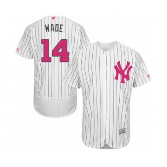 Men's New York Yankees #14 Tyler Wade Authentic White 2016 Mother's Day Fashion Flex Base Baseball Player Jersey - Ujersey