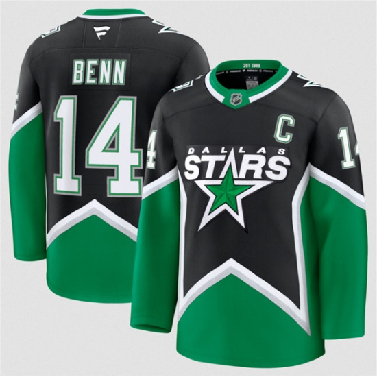 Men's Dallas Stars #14 Jamie Benn Black 2025-26 Alternate Stitched Hockey Jersey - Ujersey