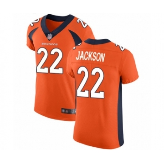 Men's Denver Broncos #22 Kareem Jackson Orange Team Color Vapor Untouchable Elite Player Football Jersey - Ujersey