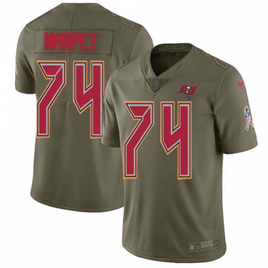 Youth Nike Tampa Bay Buccaneers #74 Ali Marpet Limited Olive 2017 Salute to Service NFL Jersey - Ujersey