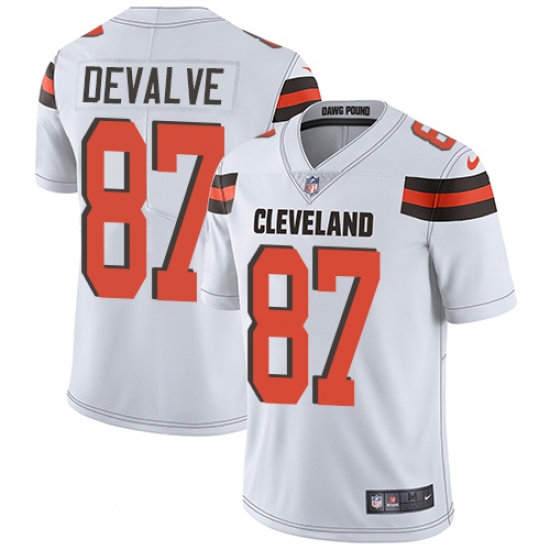 Youth Nike Cleveland Browns #87 Seth DeValve White Vapor Untouchable Limited Player NFL Jersey - Ujersey