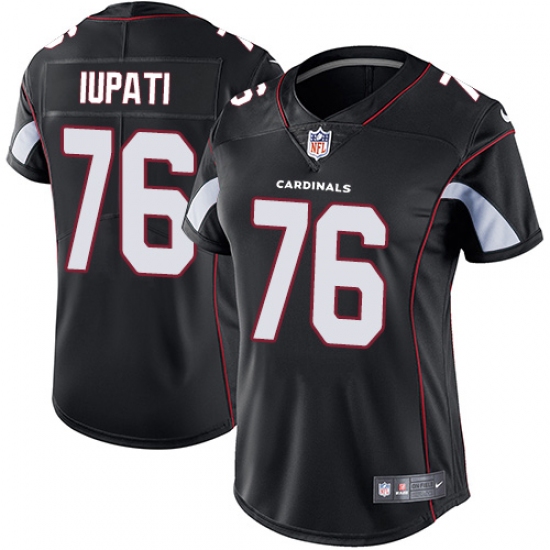 Women's Nike Arizona Cardinals #76 Mike Iupati Black Alternate Vapor Untouchable Limited Player NFL Jersey - Ujersey