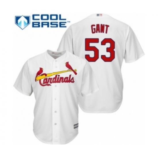 Youth St. Louis Cardinals #53 John Gant Authentic White Home Cool Base Baseball Player Jersey - Ujersey