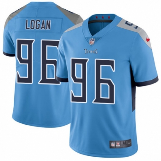 Men's Nike Tennessee Titans #96 Bennie Logan Light Blue Alternate Vapor Untouchable Limited Player NFL Jersey - Ujersey