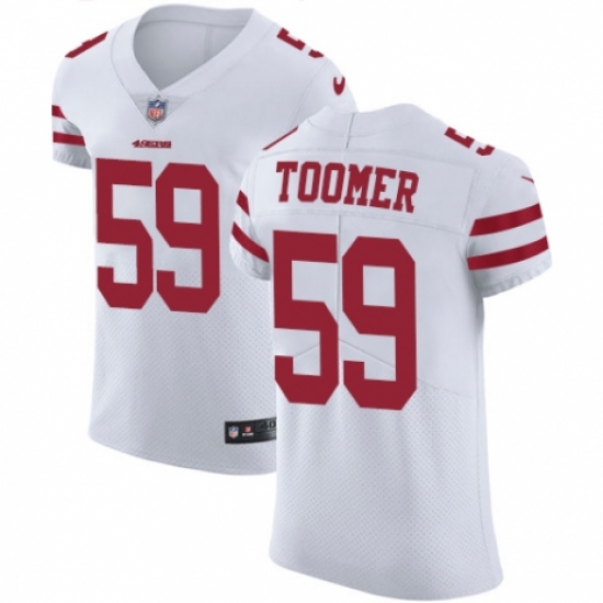 Men's Nike San Francisco 49ers #59 Korey Toomer White Vapor Untouchable Elite Player NFL Jersey - Ujersey