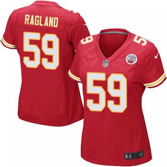 Women's Nike Kansas City Chiefs #59 Reggie Ragland Game Red Team Color NFL Jersey - Ujersey