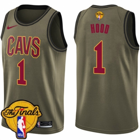 Men's Nike Cleveland Cavaliers #1 Rodney Hood Swingman Gray 2018 NBA Finals Bound NBA Jersey - City Edition - Ujersey