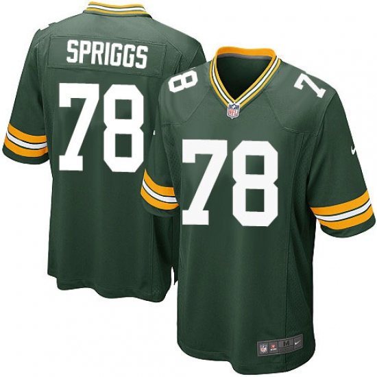Men's Nike Green Bay Packers #78 Jason Spriggs Game Green Team Color NFL Jersey - Ujersey