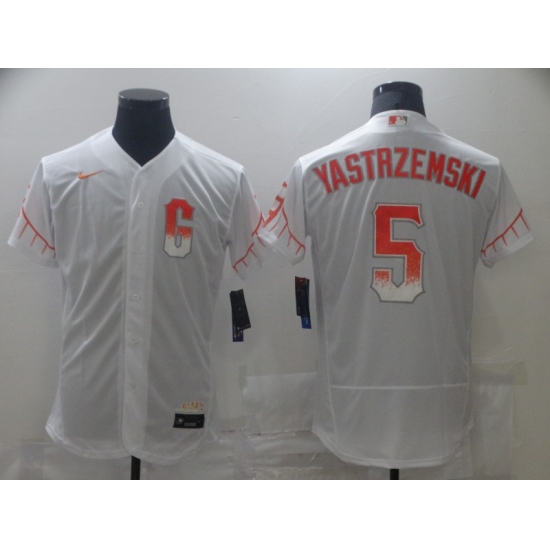 Men's San Francisco Giants #5 Mike Yastrzemski Nike White 2021 City Connect Replica Player Jersey - Ujersey