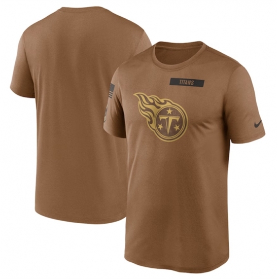 Men's Tennessee Titans 2023 Brown Salute To Service Legend Performance T Shirt - Ujersey