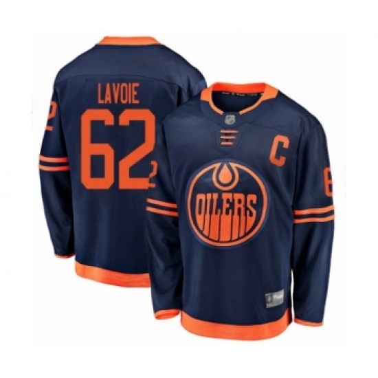Youth Edmonton Oilers #62 Raphael Lavoie Authentic Navy Blue Alternate Fanatics Branded Breakaway Hockey Jersey - Ujersey